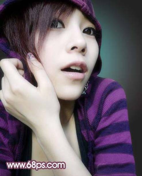 Photoshop调出MM照片